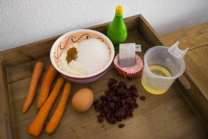 ingrediënten voor oranje muffins