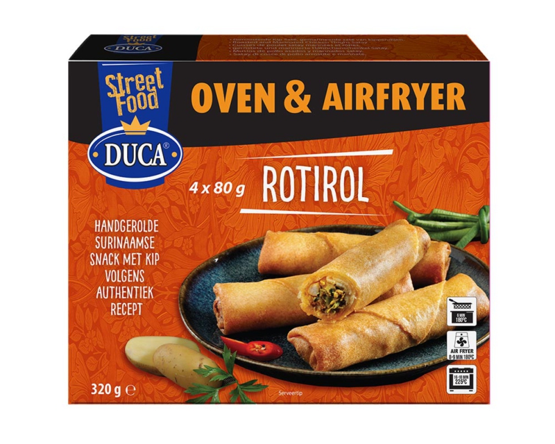 Review: Rotirollen van Duca uit de airfryer