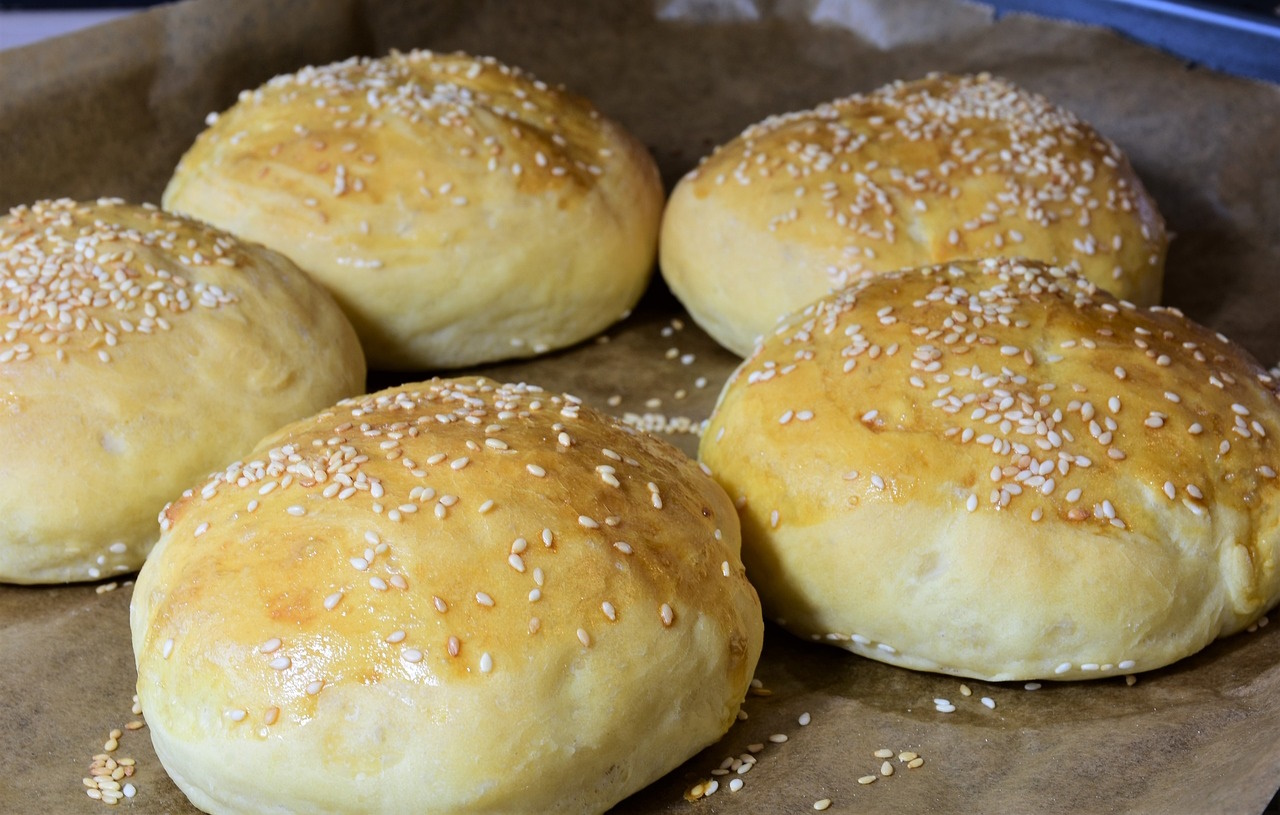 Hamburgerbroodjes die wel goed zijn gelukt